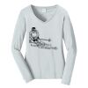 Ladies Long Sleeve Fan Favorite V Neck Tee Thumbnail