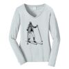 Ladies Long Sleeve Fan Favorite V Neck Tee Thumbnail