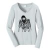 Ladies Long Sleeve Fan Favorite V Neck Tee Thumbnail