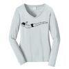 Ladies Long Sleeve Fan Favorite V Neck Tee Thumbnail