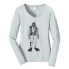 Ladies Long Sleeve Fan Favorite V Neck Tee Thumbnail