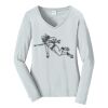 Ladies Long Sleeve Fan Favorite V Neck Tee Thumbnail