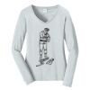 Ladies Long Sleeve Fan Favorite V Neck Tee Thumbnail