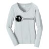 Ladies Long Sleeve Fan Favorite V Neck Tee Thumbnail