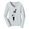 Ladies Long Sleeve Fan Favorite V Neck Tee Thumbnail