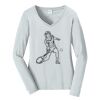 Ladies Long Sleeve Fan Favorite V Neck Tee Thumbnail