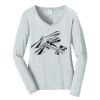 Ladies Long Sleeve Fan Favorite V Neck Tee Thumbnail