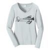 Ladies Long Sleeve Fan Favorite V Neck Tee Thumbnail