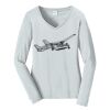 Ladies Long Sleeve Fan Favorite V Neck Tee Thumbnail