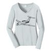 Ladies Long Sleeve Fan Favorite V Neck Tee Thumbnail