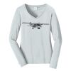 Ladies Long Sleeve Fan Favorite V Neck Tee Thumbnail