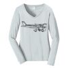 Ladies Long Sleeve Fan Favorite V Neck Tee Thumbnail