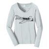 Ladies Long Sleeve Fan Favorite V Neck Tee Thumbnail