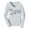 Ladies Long Sleeve Fan Favorite V Neck Tee Thumbnail