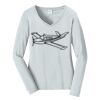 Ladies Long Sleeve Fan Favorite V Neck Tee Thumbnail