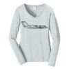 Ladies Long Sleeve Fan Favorite V Neck Tee Thumbnail