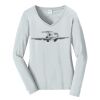 Ladies Long Sleeve Fan Favorite V Neck Tee Thumbnail