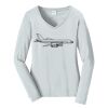 Ladies Long Sleeve Fan Favorite V Neck Tee Thumbnail