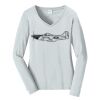 Ladies Long Sleeve Fan Favorite V Neck Tee Thumbnail