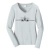 Ladies Long Sleeve Fan Favorite V Neck Tee Thumbnail