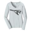 Ladies Long Sleeve Fan Favorite V Neck Tee Thumbnail