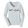 Ladies Long Sleeve Fan Favorite V Neck Tee Thumbnail