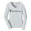 Ladies Long Sleeve Fan Favorite V Neck Tee Thumbnail