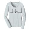 Ladies Long Sleeve Fan Favorite V Neck Tee Thumbnail