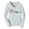 Ladies Long Sleeve Fan Favorite V Neck Tee Thumbnail