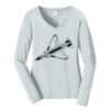 Ladies Long Sleeve Fan Favorite V Neck Tee Thumbnail