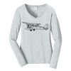 Ladies Long Sleeve Fan Favorite V Neck Tee Thumbnail