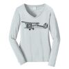 Ladies Long Sleeve Fan Favorite V Neck Tee Thumbnail