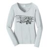 Ladies Long Sleeve Fan Favorite V Neck Tee Thumbnail