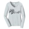 Ladies Long Sleeve Fan Favorite V Neck Tee Thumbnail