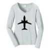 Ladies Long Sleeve Fan Favorite V Neck Tee Thumbnail