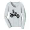 Ladies Long Sleeve Fan Favorite V Neck Tee Thumbnail