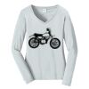 Ladies Long Sleeve Fan Favorite V Neck Tee Thumbnail