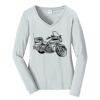 Ladies Long Sleeve Fan Favorite V Neck Tee Thumbnail