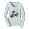 Ladies Long Sleeve Fan Favorite V Neck Tee Thumbnail