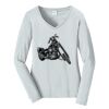 Ladies Long Sleeve Fan Favorite V Neck Tee Thumbnail