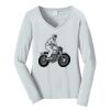 Ladies Long Sleeve Fan Favorite V Neck Tee Thumbnail