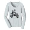 Ladies Long Sleeve Fan Favorite V Neck Tee Thumbnail