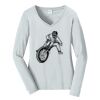 Ladies Long Sleeve Fan Favorite V Neck Tee Thumbnail