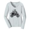 Ladies Long Sleeve Fan Favorite V Neck Tee Thumbnail