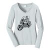 Ladies Long Sleeve Fan Favorite V Neck Tee Thumbnail