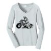 Ladies Long Sleeve Fan Favorite V Neck Tee Thumbnail