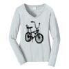 Ladies Long Sleeve Fan Favorite V Neck Tee Thumbnail