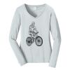 Ladies Long Sleeve Fan Favorite V Neck Tee Thumbnail