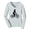 Ladies Long Sleeve Fan Favorite V Neck Tee Thumbnail