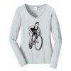 Ladies Long Sleeve Fan Favorite V Neck Tee Thumbnail